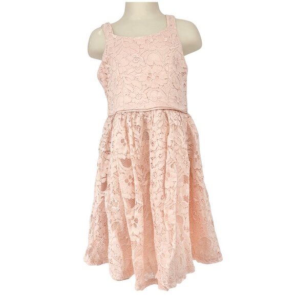 Zenzi Dress Girls XS 4-5 Lace Light Pink Sleeveless Lined A-Line Style - Picture 1 of 7